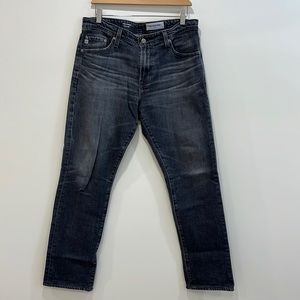 AG Adriano Goldschmied The Everett slim straight gray wash denim pants